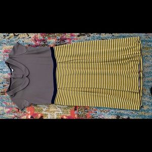 Boden Lila Striped Dress with Peter Pan Collar